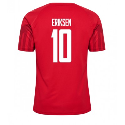 Fotbalové Dres Dánsko Christian Eriksen #10 Domácí MS 2022 Krátký Rukáv